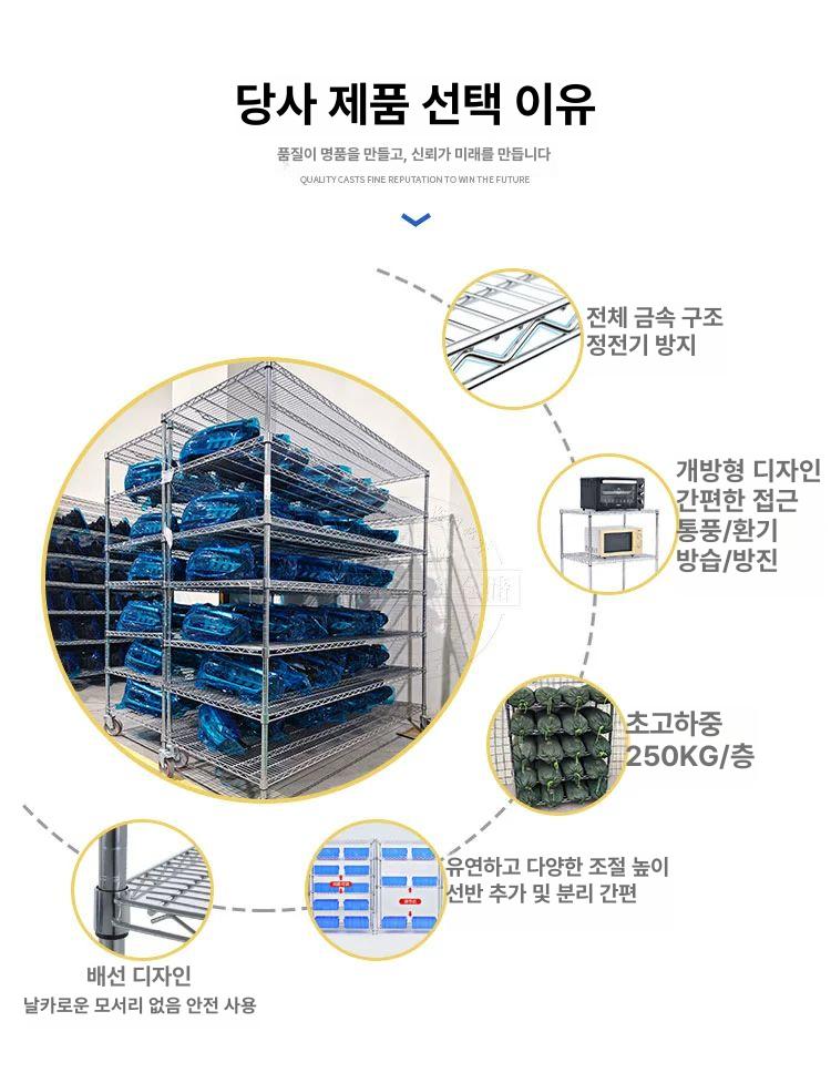 대형 트롤리 이동식 업소용 카트 운반카 스테인레스 밀차 수납 식당용 무빙 - 상세 이미지 5