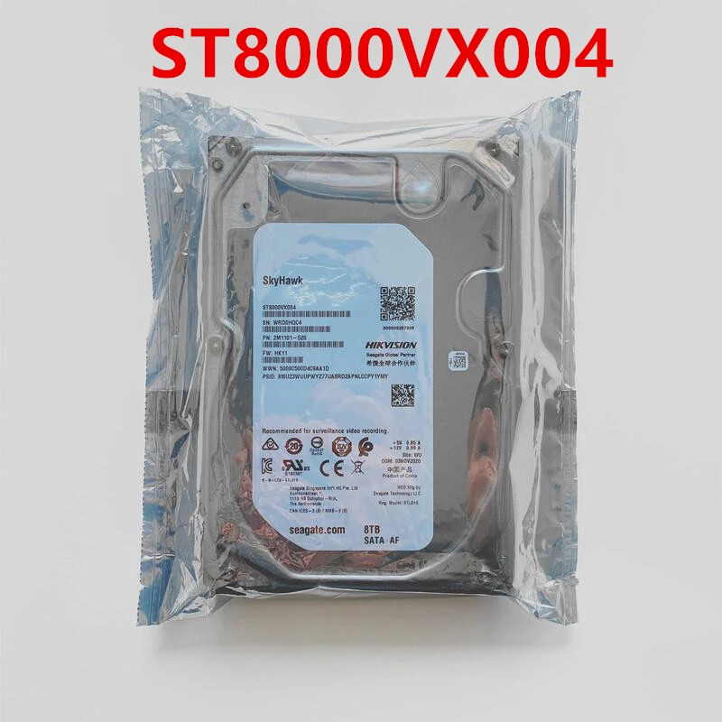 Hikvision오리지널 HDD ST8000VX004 모니터링 내부 8TB 3.5 인치 7200RPM SATA 6 Gb/s 256MB 신