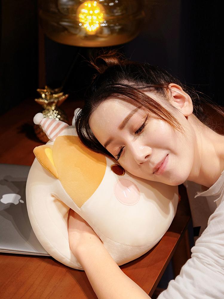 동물캐릭터쿠션 낮잠베개 핫팩 데스크쿠션 감성 인테리어소품 홈데코 화이트래빗 - 상세 이미지 5