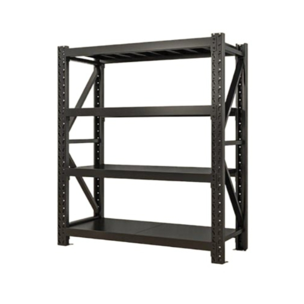 파렛트랙 적재 양면 앵글 다이 물류 철제선반 매트텍스처 블랙 4칸 상업용 260kg 80 40 160cm - 상품 이미지
