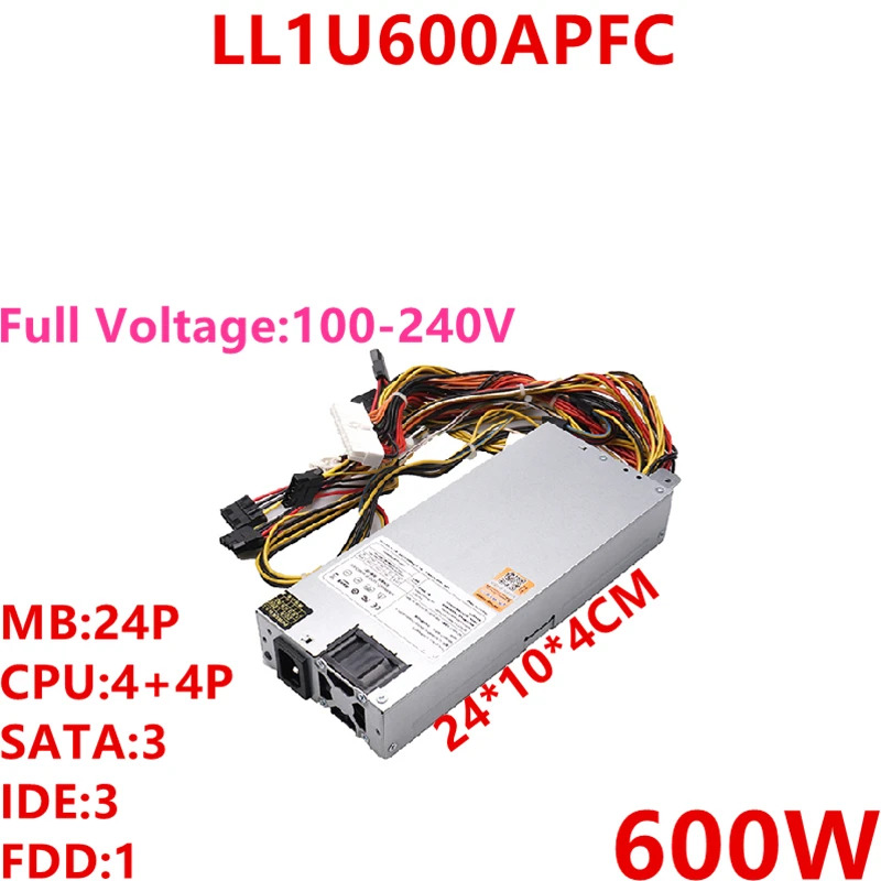 Lianli 1U 600W 전원공급장치 LL1U600APFC PSU 신