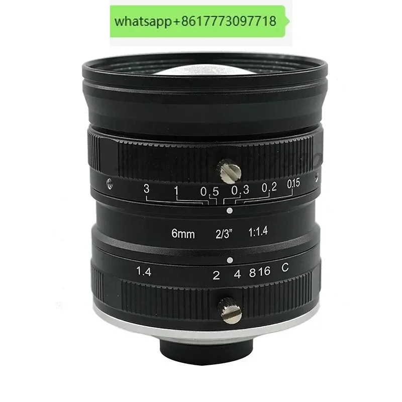 500만 2/3인치 C 포트 산업카메라 렌즈 고정 초점 6mm 8 12 16 25 35 50 12-36mm