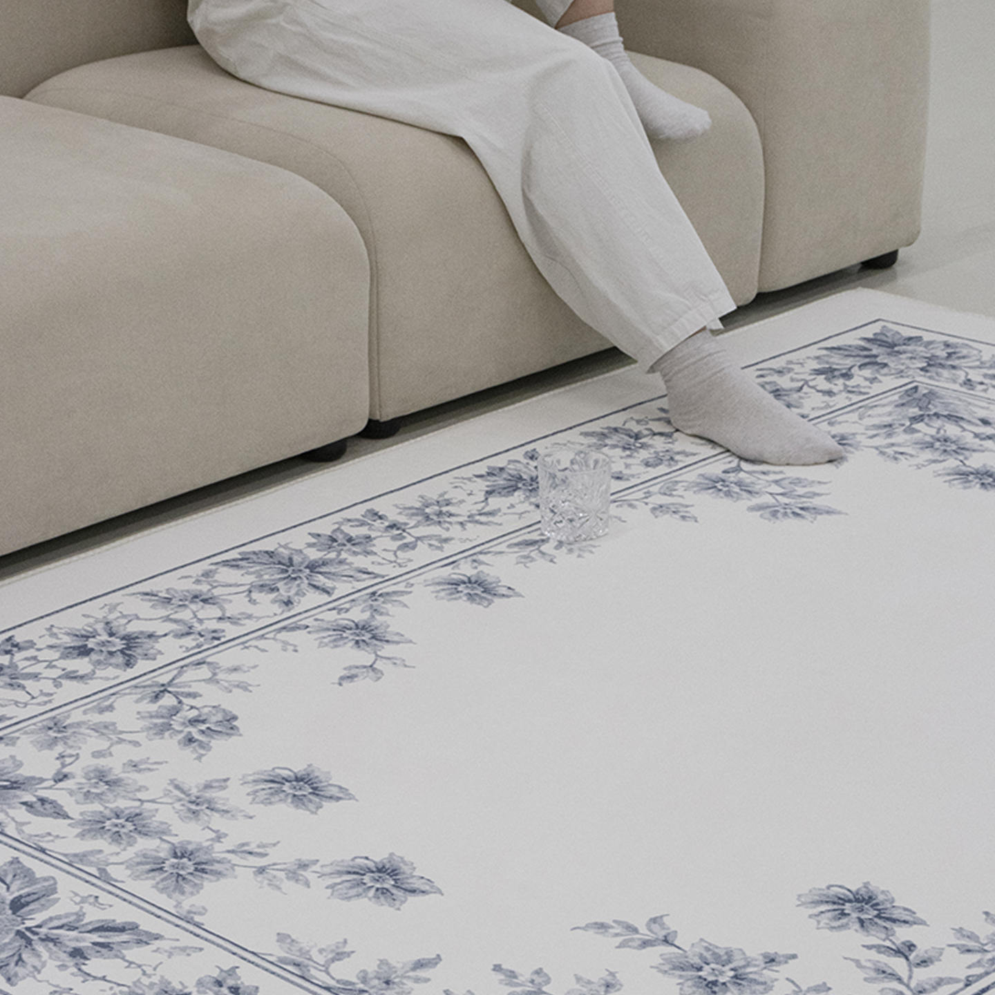 플로럴데이즈 소프티 발수 러그 사계절 단모 거실 침실 소프트 카페트 단일 색상, 170x230cm 이미지 7