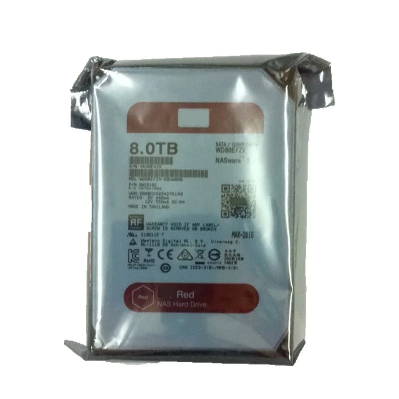 WD80EFAXNAS 하드 드라이브WD Red 8TB 3.5 SATA 6 Gb/s 256MB 5400RPM새 원본 HDD