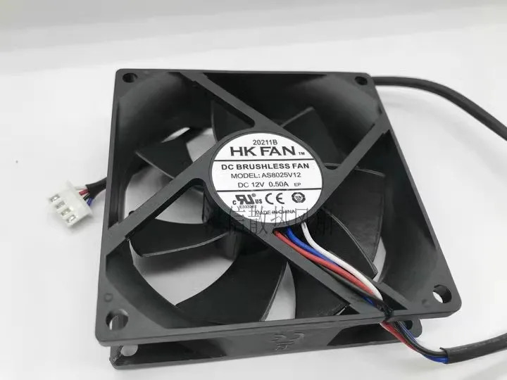 오리지널 HKFAN 터 UPS 냉각팬 적합 AS8025V12 DC12V 0.50A 80x25mm