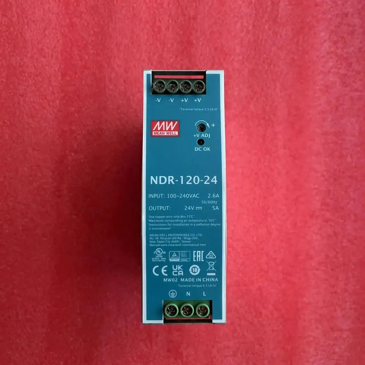 MEAN WELL NDR-120 시리즈 NDR-120-12 NDR-120-24 NDR-120-48 120W 산업DIN 레일 단일 출력