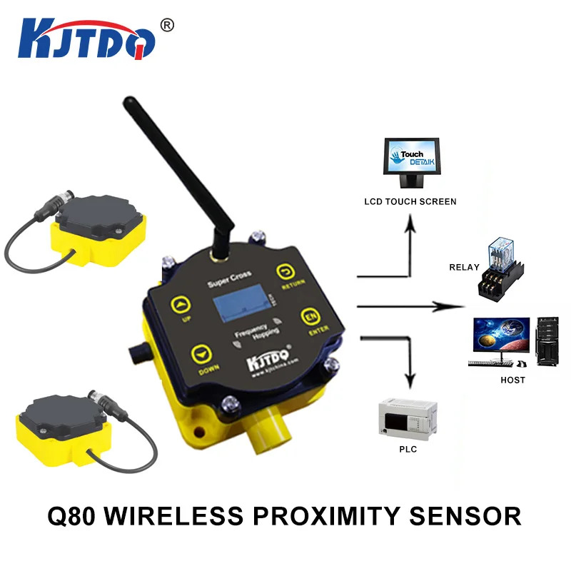 KJT 무선 센서 스위치 Q80 NPN PNP NO NC 40mm 50mm DC24V AC220V