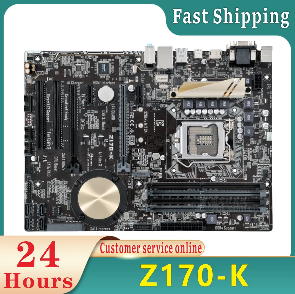 Z170-K M.2 NVME 6 번째 소켓 LGA1151 SATA3 DDR4 64G Z170 데스크탑 리퍼 완료