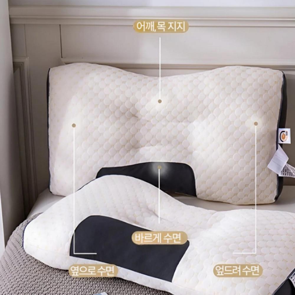 잠이 편한 경추베게 메모리폼 목디스크 일자목 거북목 꿀잠 맞춤베개 - 상세 이미지 5
