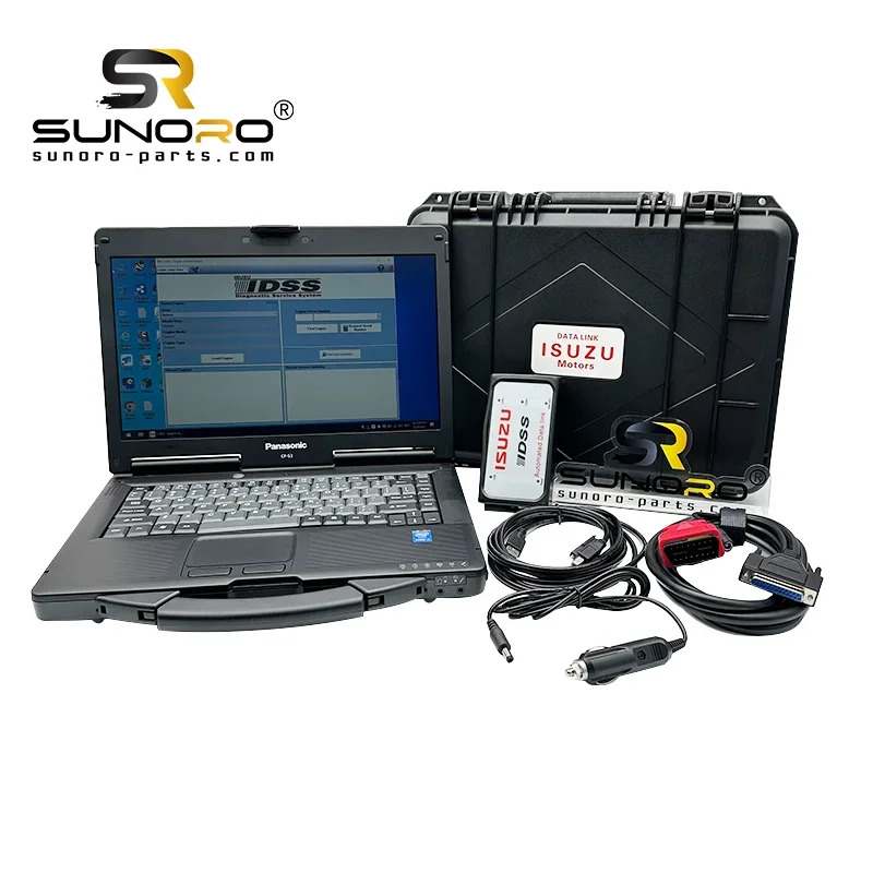 이스즈 IDSS G-IDSS E-IDSS 4HK1 엔진 굴삭기 트럭진단 키트 진단 도구 스캐너 터프북 CF53 노트북
