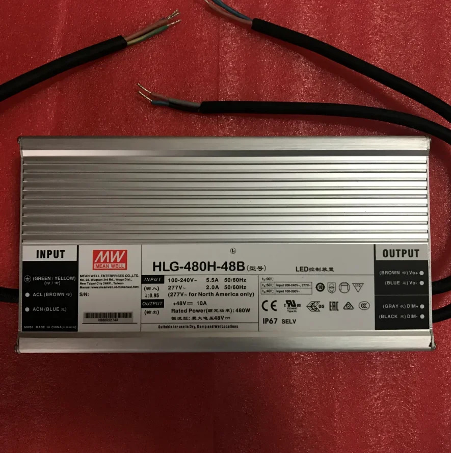 대만 Mingwei LED 방수 전원공급장치 HLG-480H-48Dx 480W 48V 10A 공배포 신