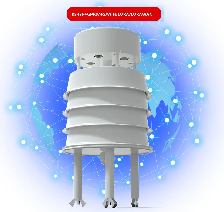 컴팩트 초음파 풍속 방향 센서 2 in 1 4-20Ma 0-5V 0-10V Rs485