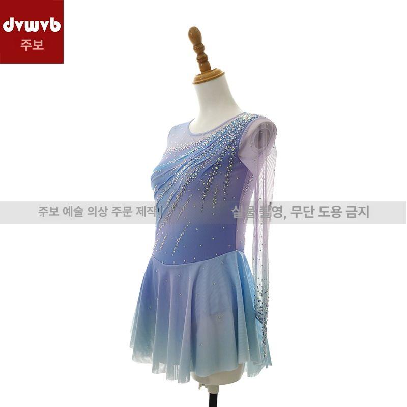 피겨드레스 여성 발레복 연습 체조복 무대의상 프리사이즈 우아한 스타일 - 상세 이미지 5