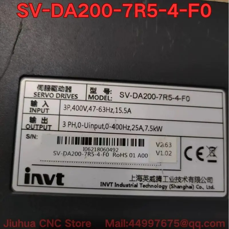 리퍼 SV-DA200-7R5-4-F0 서보 드라이브 기능 리퍼가 정상