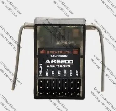 3pcs Spektrum AR6200 2.4GHz 6CH 수신기 지원 DSM2 DSMX JR DX7s DX8 DX9 Dx18 확장 위성 포함