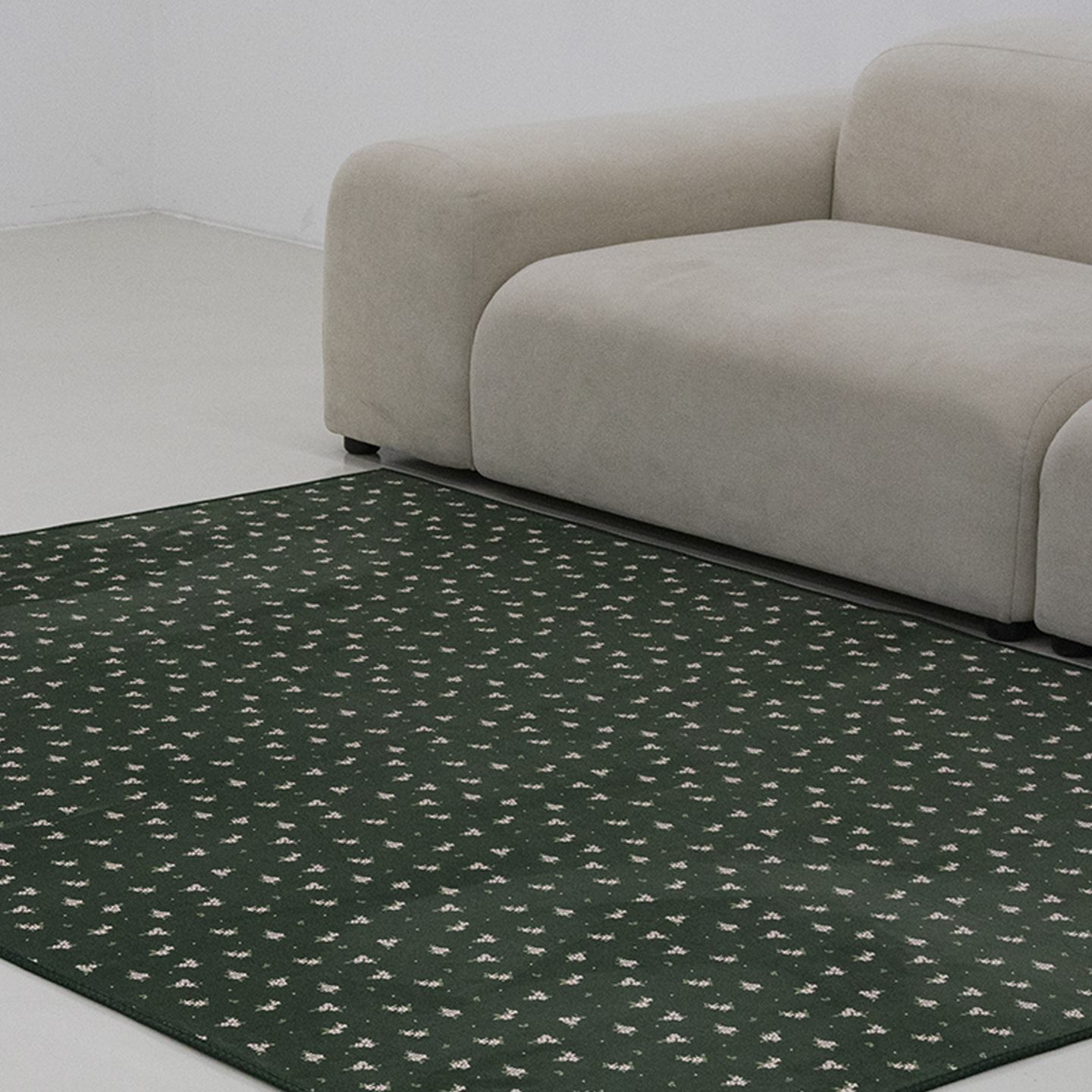 모스아틀리에 소프티 발수 러그 사계절 단모 거실 침실 소프트 카페트 단일 색상, 100x150cm - 상품 이미지