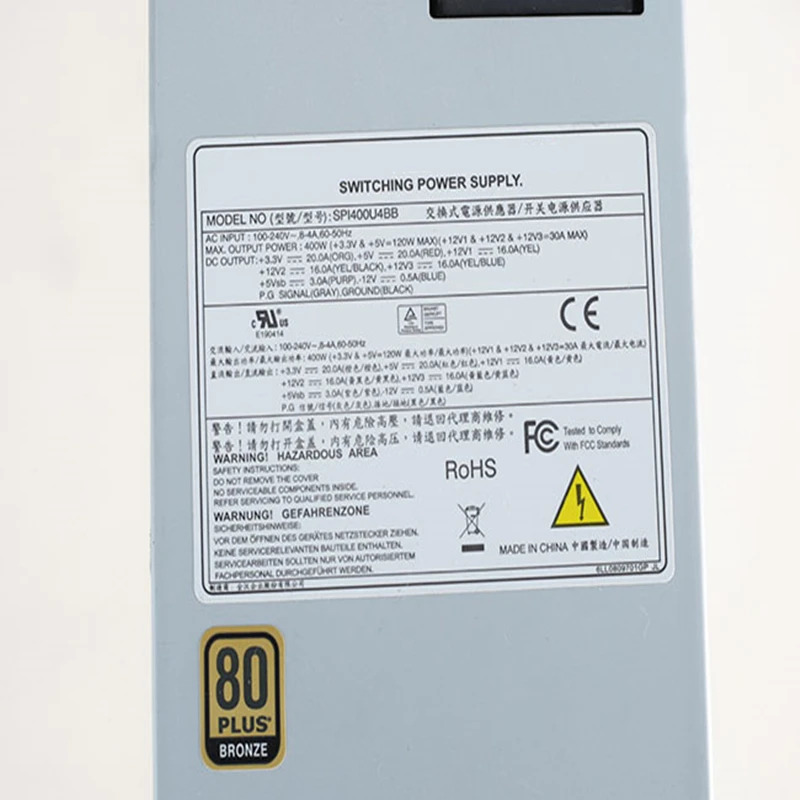 FSP 80 플러스 브론즈 표준 전원공급장치 SPI400UBB PSU 1U 400W 신