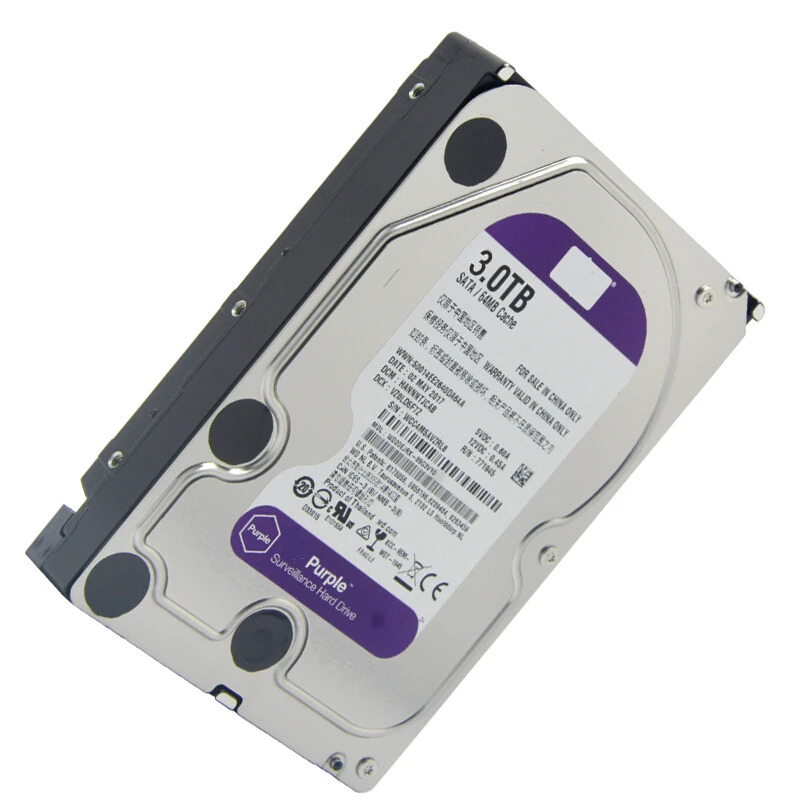 WD Purple 3TB 3.5 SATA 6 Gb/s 64MB 5400RPM 새 원본 HDD 감시 WD30EJRX WD30PURX 내부 용