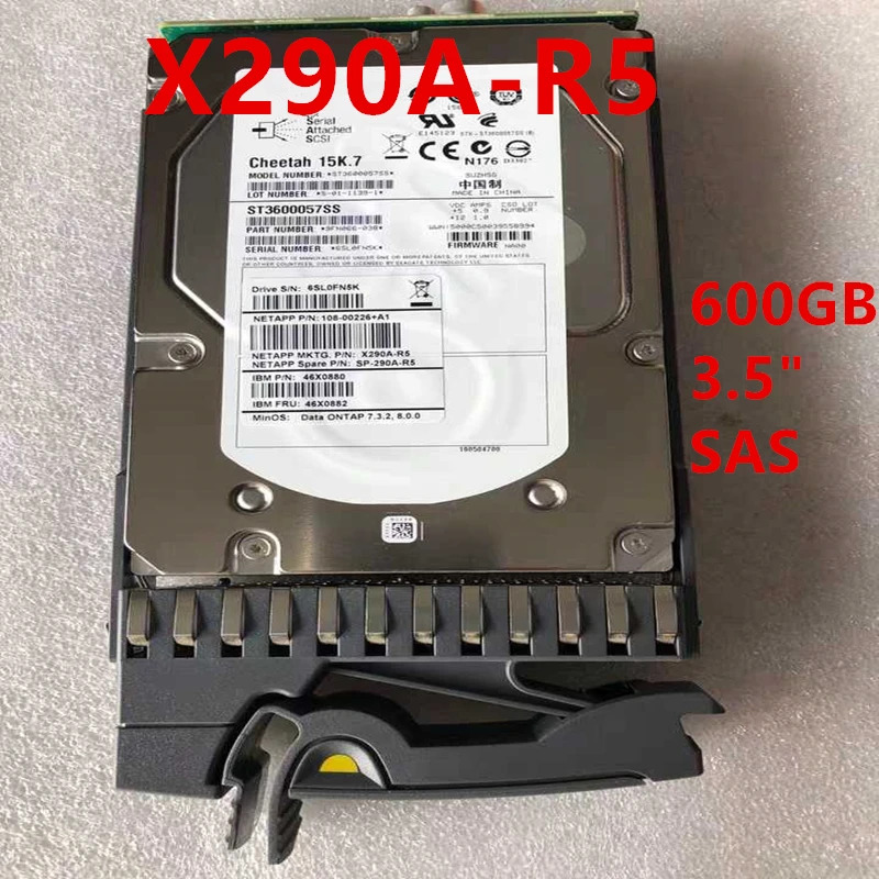 서버 하드 드라이브 X290A-R5 SP-X290A-R5내부 NetApp 600GB 3.5 15K SAS 16MB거새 원본 HDD