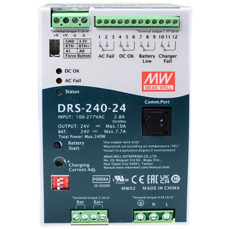 Mingwei 지능형 보안전원공급장치 UPS 통신 기능 240W DRS-240-24 V 36 48 12V