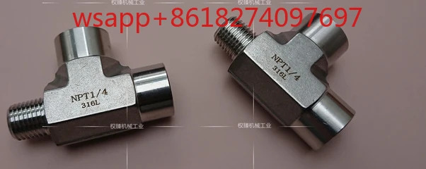스테인레스 스틸 316L 단조 내부 외부 스레드 3방향 파이프 조인트 1/4NPT