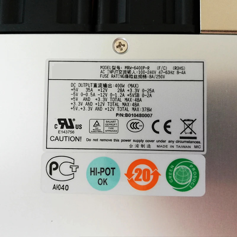 Emacs Advantech CRPS 400W 전원공급장치 MRW-6400P-R새 원본 PSU