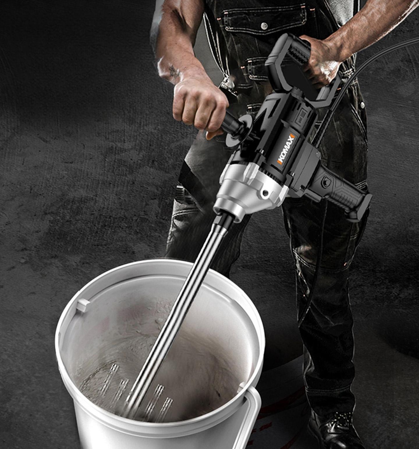 산업용 믹스기 혼합 페인트 배합 반죽 액상 전기믹서드릴 믹싱기 공업용 미장 - 상품 이미지