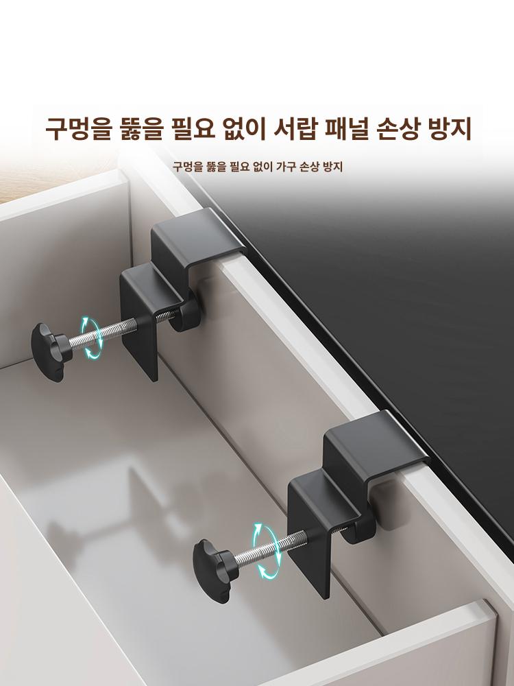 서랍형 접이식 데스크 컴퓨터책상 선반 지지대 수납 확장형 책장 - 상세 이미지 3