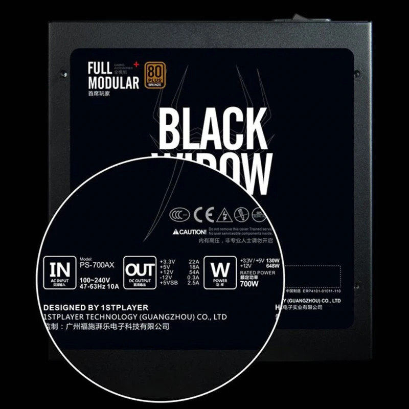 듀얼 CPU 서버 PS-700AX PS-600AX 1Stplayer Black Widow RX460 X1050 PSU 700W 600W 전원공급장치 신