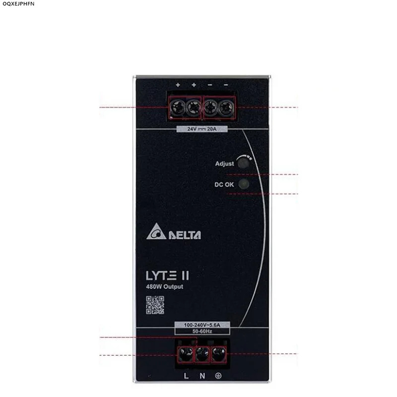 오리지널 레일 전원공급장치 델타 24V 20A 480W DRL-24V480W1EN