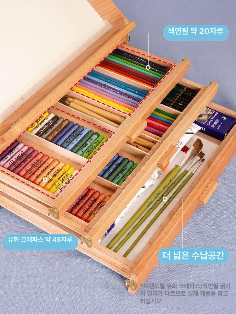 탁상용 이젤 테이블화판 그림받침대 원목 드로잉거치대 미술용품 - 상세 이미지 3