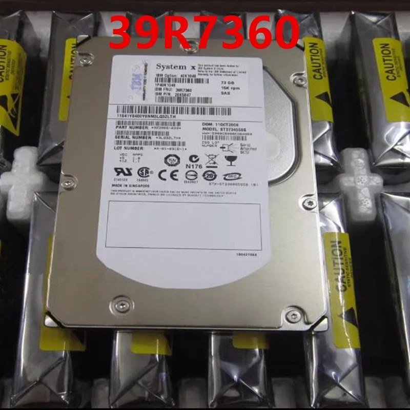 IBM 73GB SAS 3.5 15000RPM 16MB 하드 드라이브 40K1049 39R7360 26K5847거새
