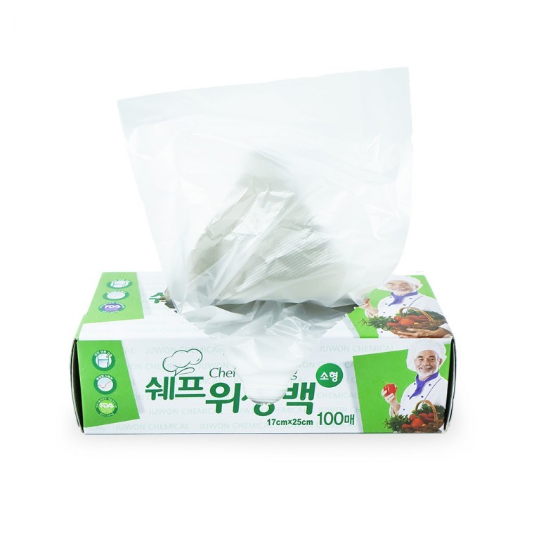 도모아 비닐 위생백17x25 소형 100P 음식보관팩 과일봉지 위생봉지 - 상품 이미지