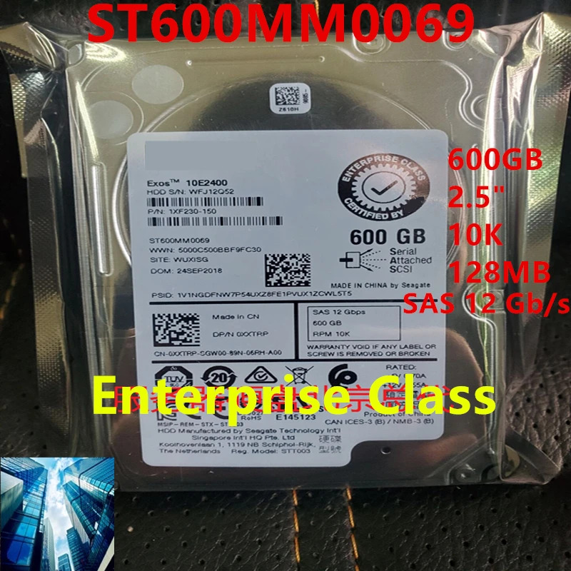 엔터프라이즈 HDD 델 600GB 2.5 인치 10K SAS 12 Gb/s 128MB 0XXTRP XXTRP ST600MM0069 신