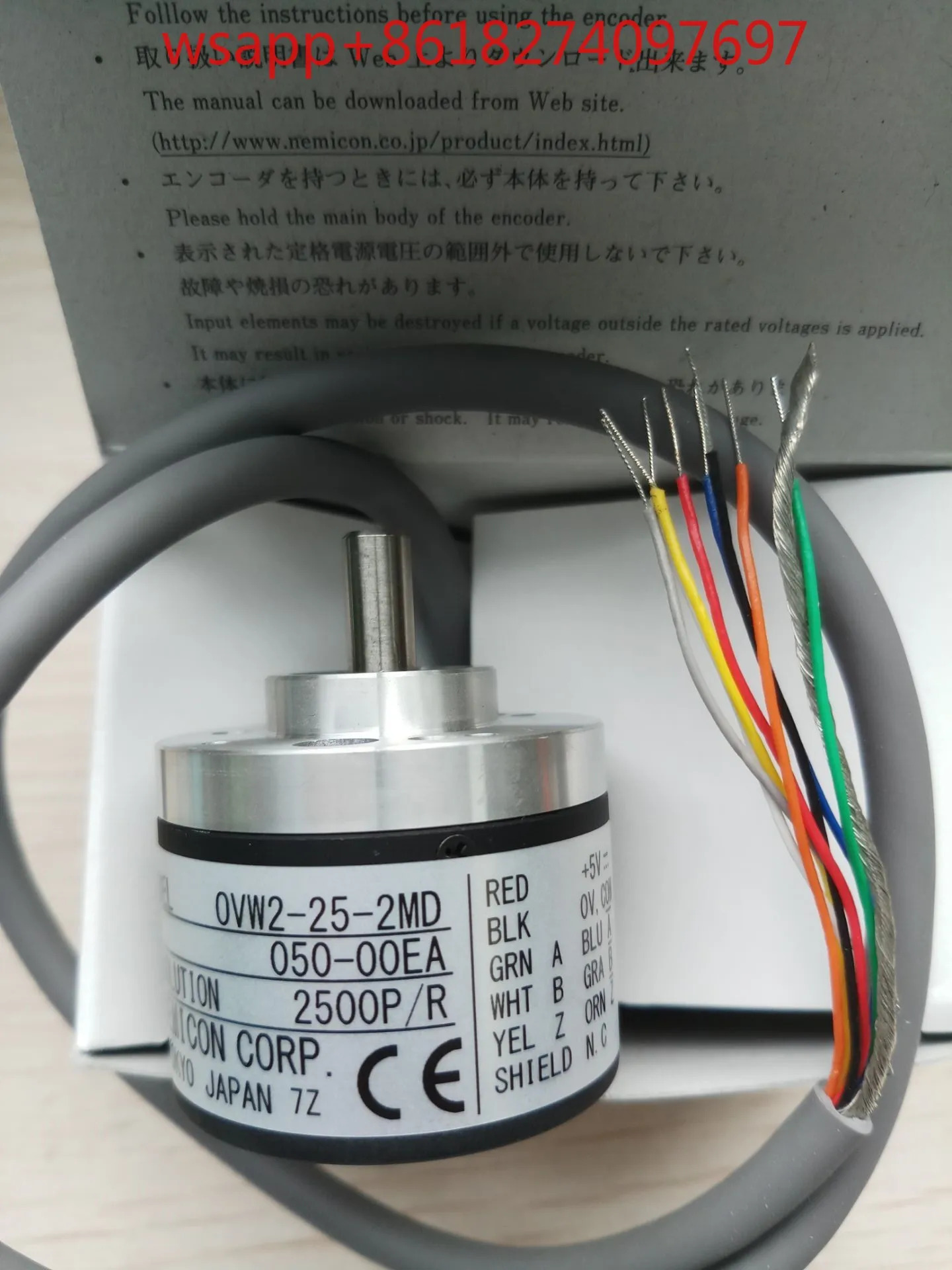 일본 NEMICON 인코더 OVW2-25-2MD-050-00EA 신