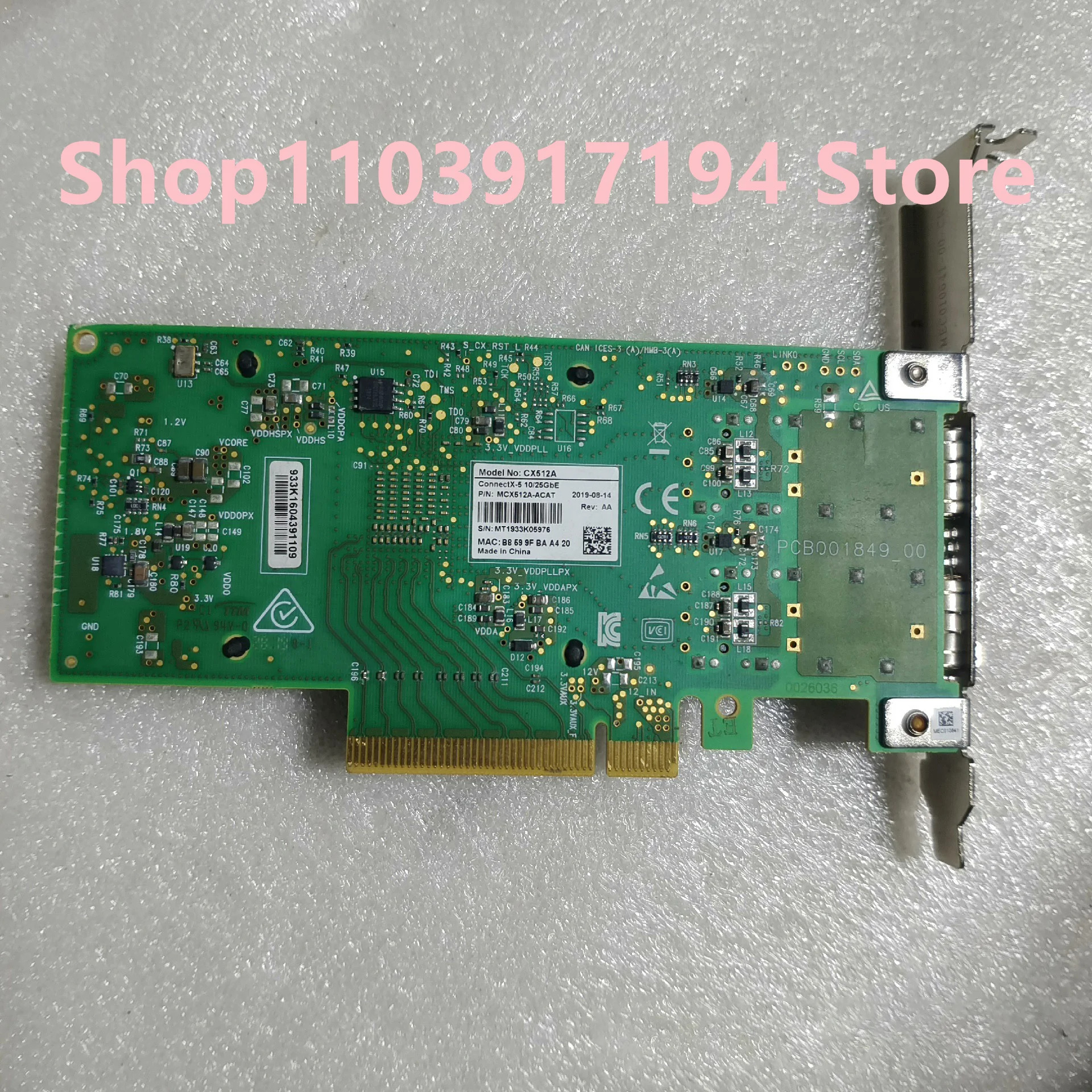 Mellanox CX512A 네트워크 적응 MCX512A-ACAT 2 포트 25GB