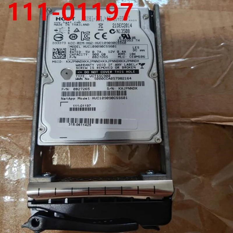 NETAPP SAS오리지널 하드 111 01197 HUC109090CSS601 서버 HDD 900GB 2.5 인치 10K 64MB