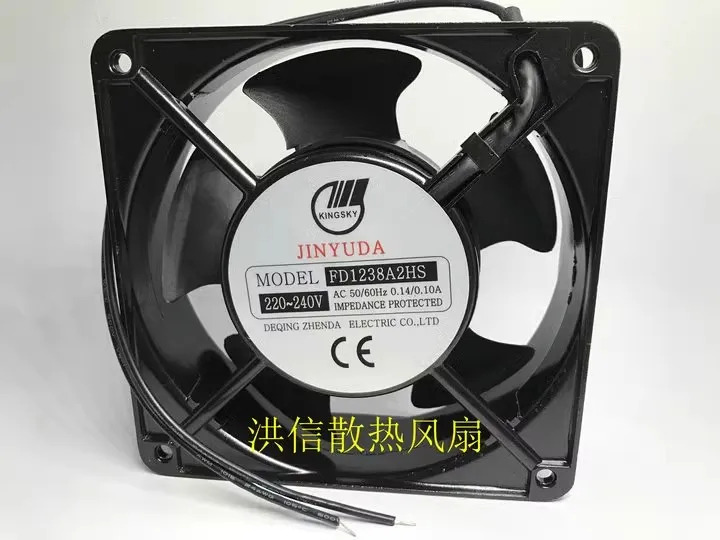 JINYUDA 신 AC 냉각팬 FD1238A2HS 220-240V 0.14 10.10A 12cm