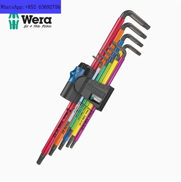 Wera Vila 하드웨어 도구 TORX 매화 육각 렌치 옵션 9 피스 세트 967/9XL