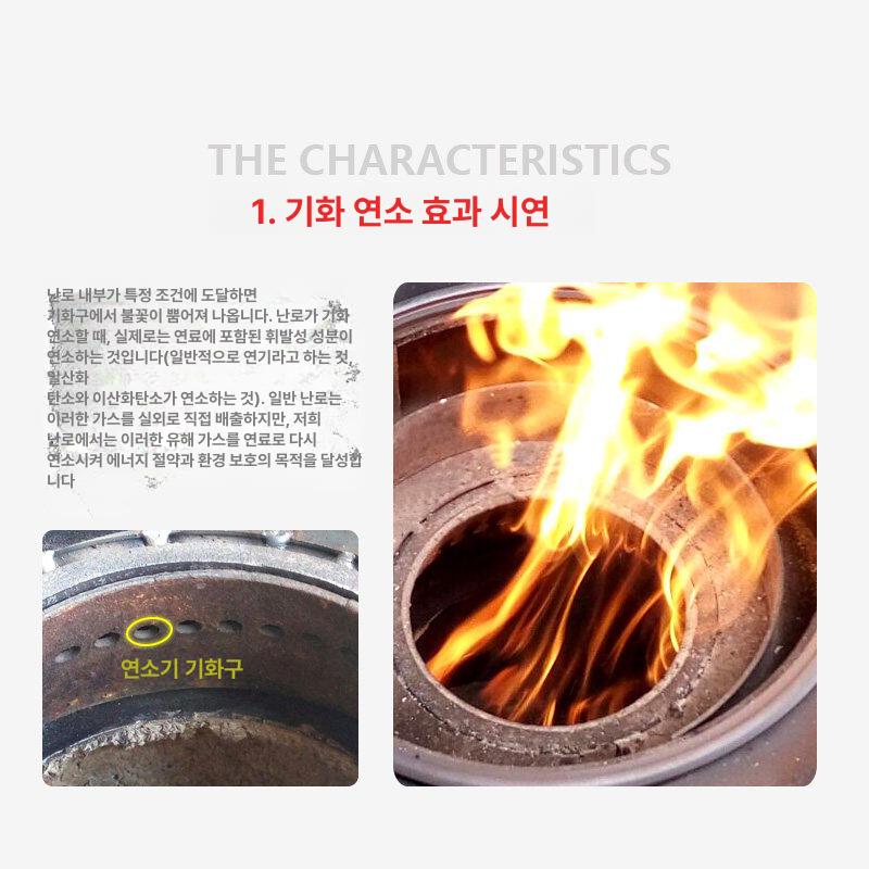 가정용 화목난로 난방 장작 스토브 캠핑 실내 연통 겨울 무연 주물난로 석탄난로 - 상세 이미지 3