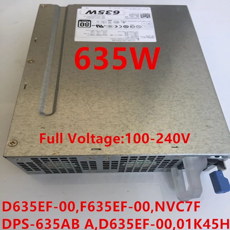 Dell Precision T5600 T3600 635W D635EF-00 F635EF-00 NVC7F DPS-635AB A 01K45H새 원본 전원공급장치