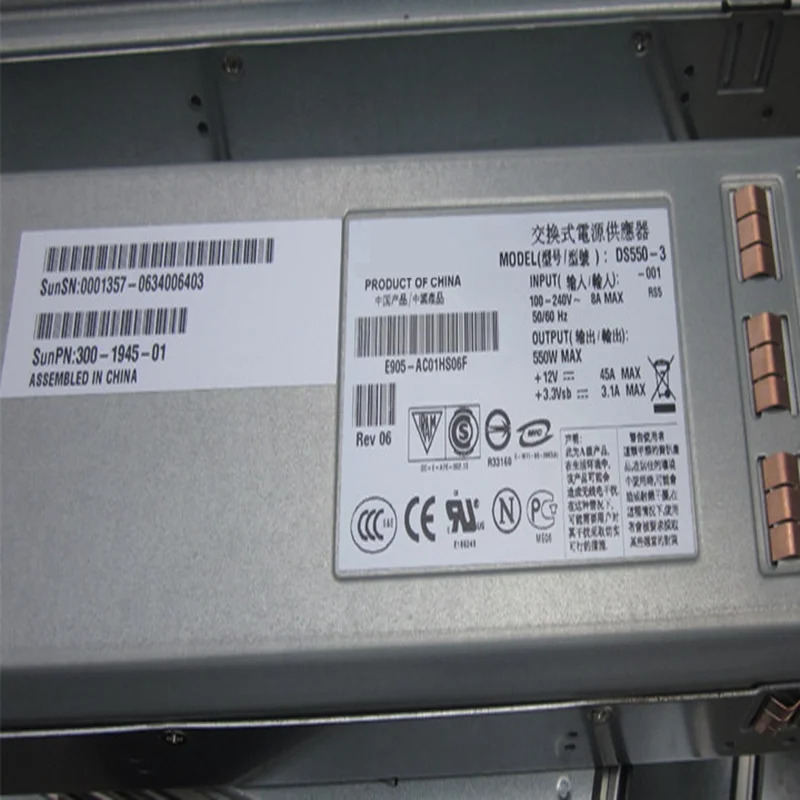 Sun Fire x4100x4200M2 오리지널 PSU 550W 전원공급장치 DS550HE-3-001 300-1848 거신