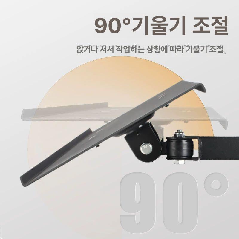 책상 키보드 거치대 모니터 높이조절 선반 사무용 받침대 레일 부착형 - 상세 이미지 5