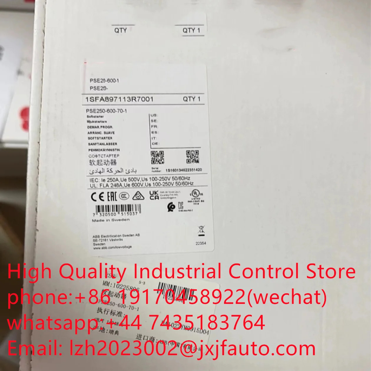 PSE 시리즈 소프트 스타터 PSE25-600-70 납품 1SFA897102R7000