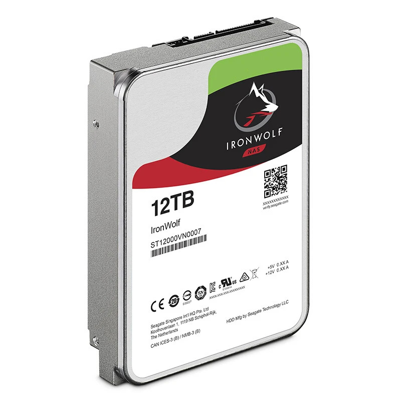 NAS 하드 드라이브내장 오리지널 HDD 씨게이트 12TB 3.5 인치 256MB 7200RPM ST12000VN0008 ST12000VN0007 신