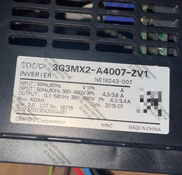 주파수 변환기 3GX2-A4007-ZV1 0.75KW 380V 3상 리퍼 완료 OK