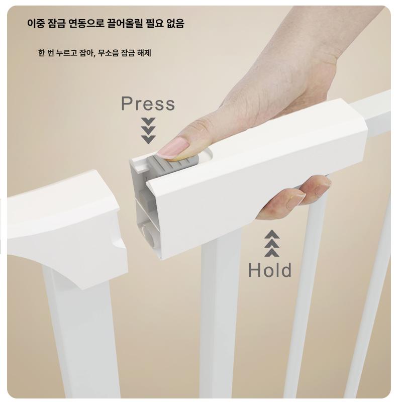 강아지 펜스 도어 높이조절 출입문 울타리 우드 반려견 안전 게이트 - 상세 이미지 3