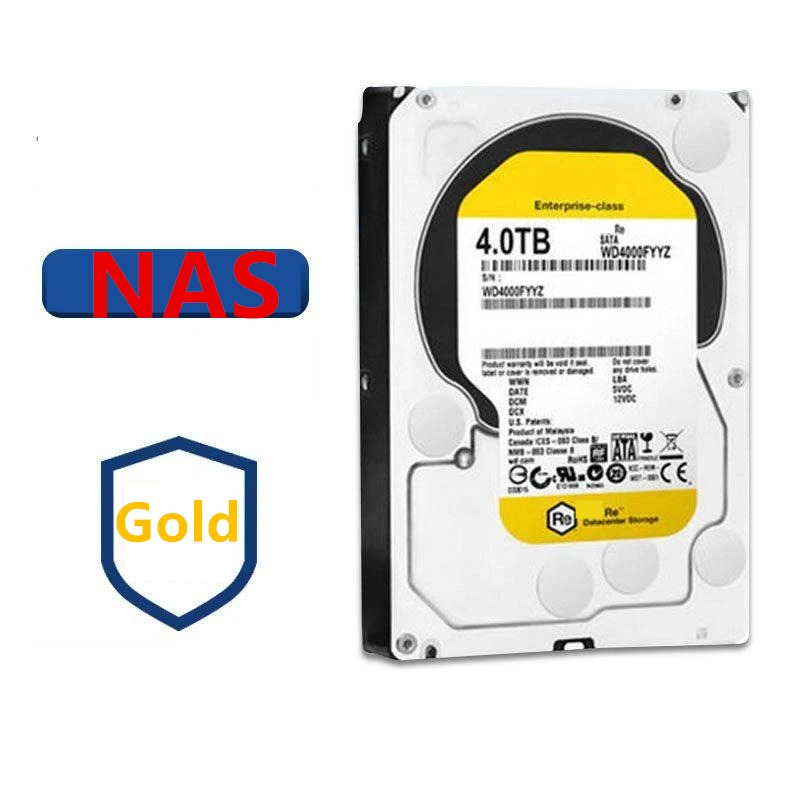 내부 하드 오리지널 HDD WD 블랙 골드 WD4000FYYZ 4TB 3.5 인치 SATA 64MB 7200RPM 신