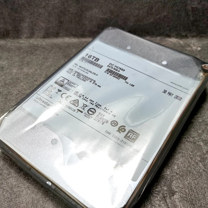 엔터프라이즈 내부 하드 오리지널 HDD WD 16TB 3.5 인치 SATA 6 Gb/s 512MB 7200RPM WUH721816ALE6L4 신