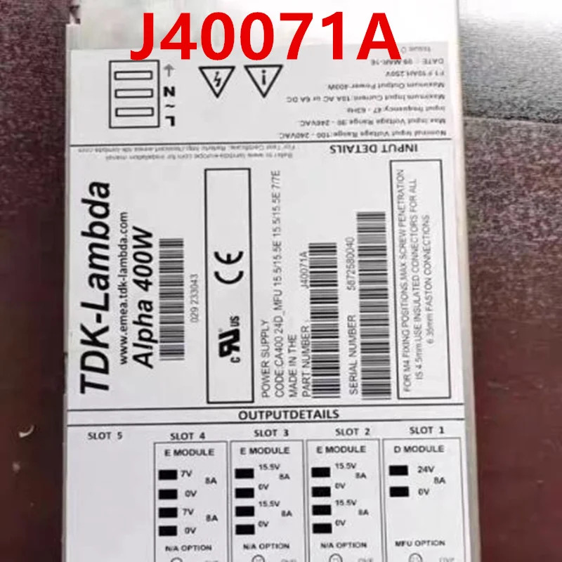 오리지널 AIPHA 전원공급장치 TDK-LAMBDA 400W J40071A 신